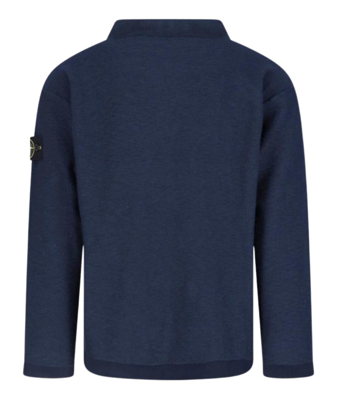 STONE ISLAND Синий хлопковый джемпер / свитер, фото 2