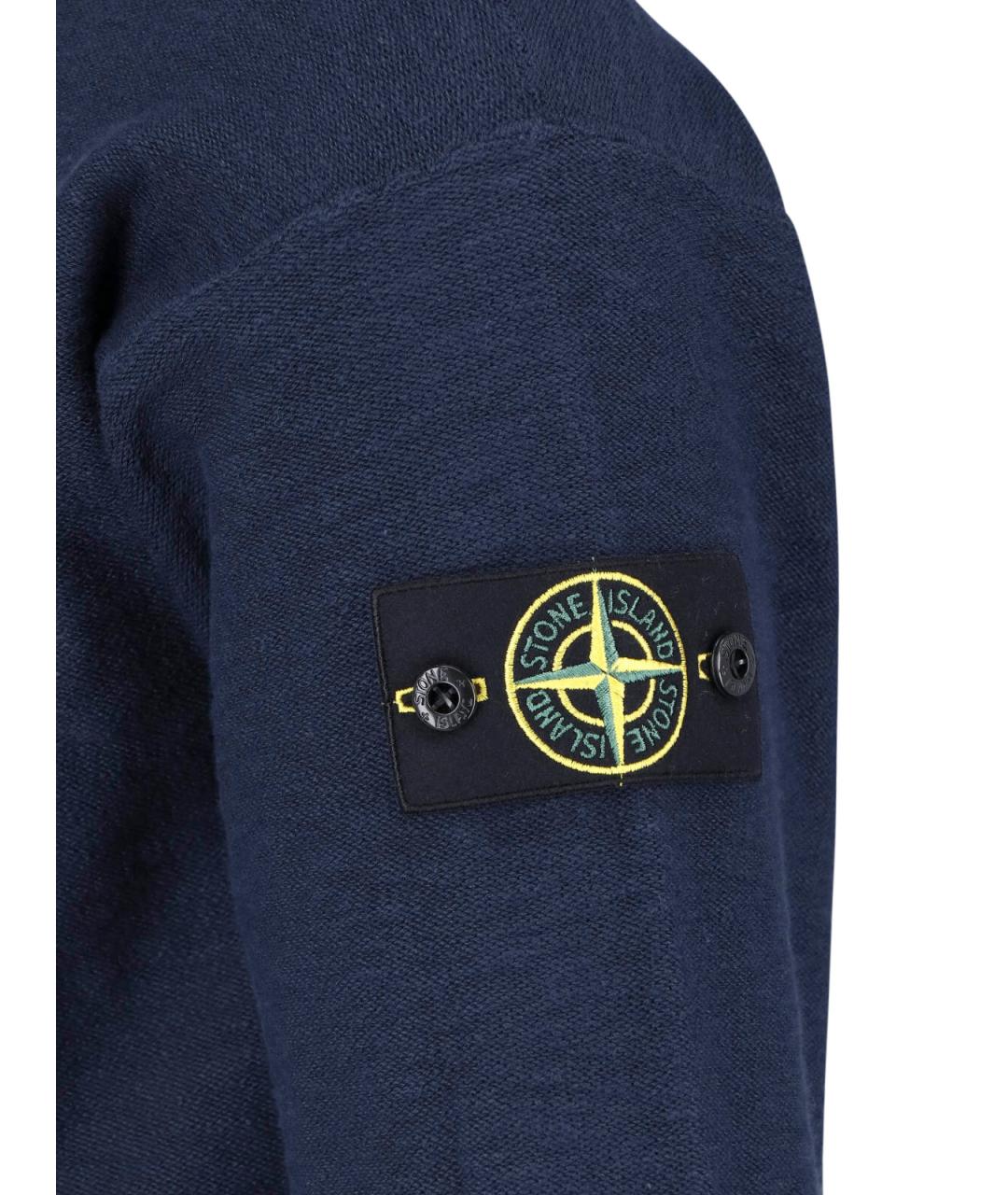 STONE ISLAND Синий хлопковый джемпер / свитер, фото 3