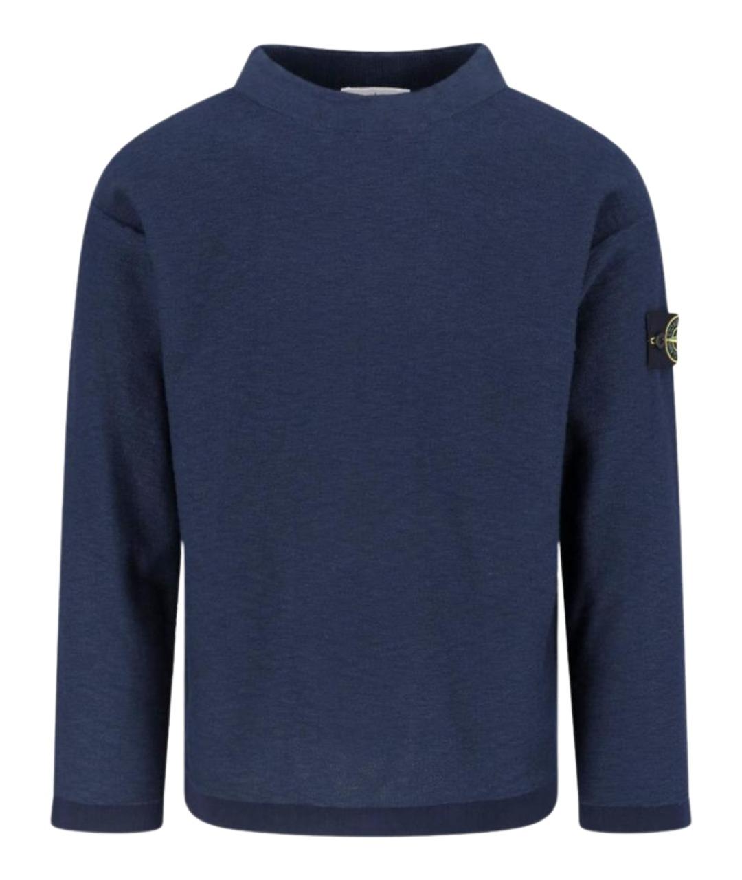 STONE ISLAND Синий хлопковый джемпер / свитер, фото 1