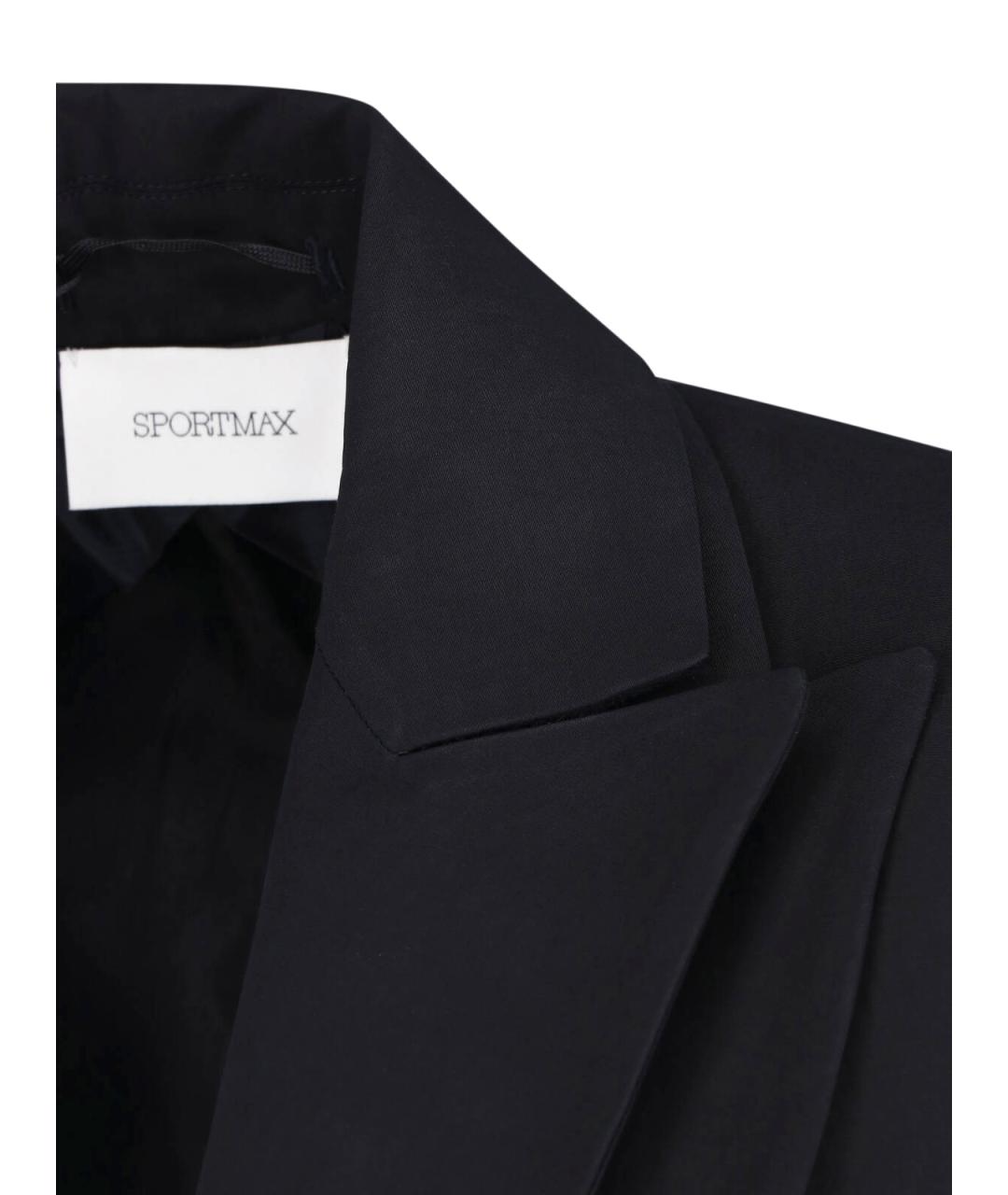 SPORTMAX Черный вискозный жакет/пиджак, фото 4