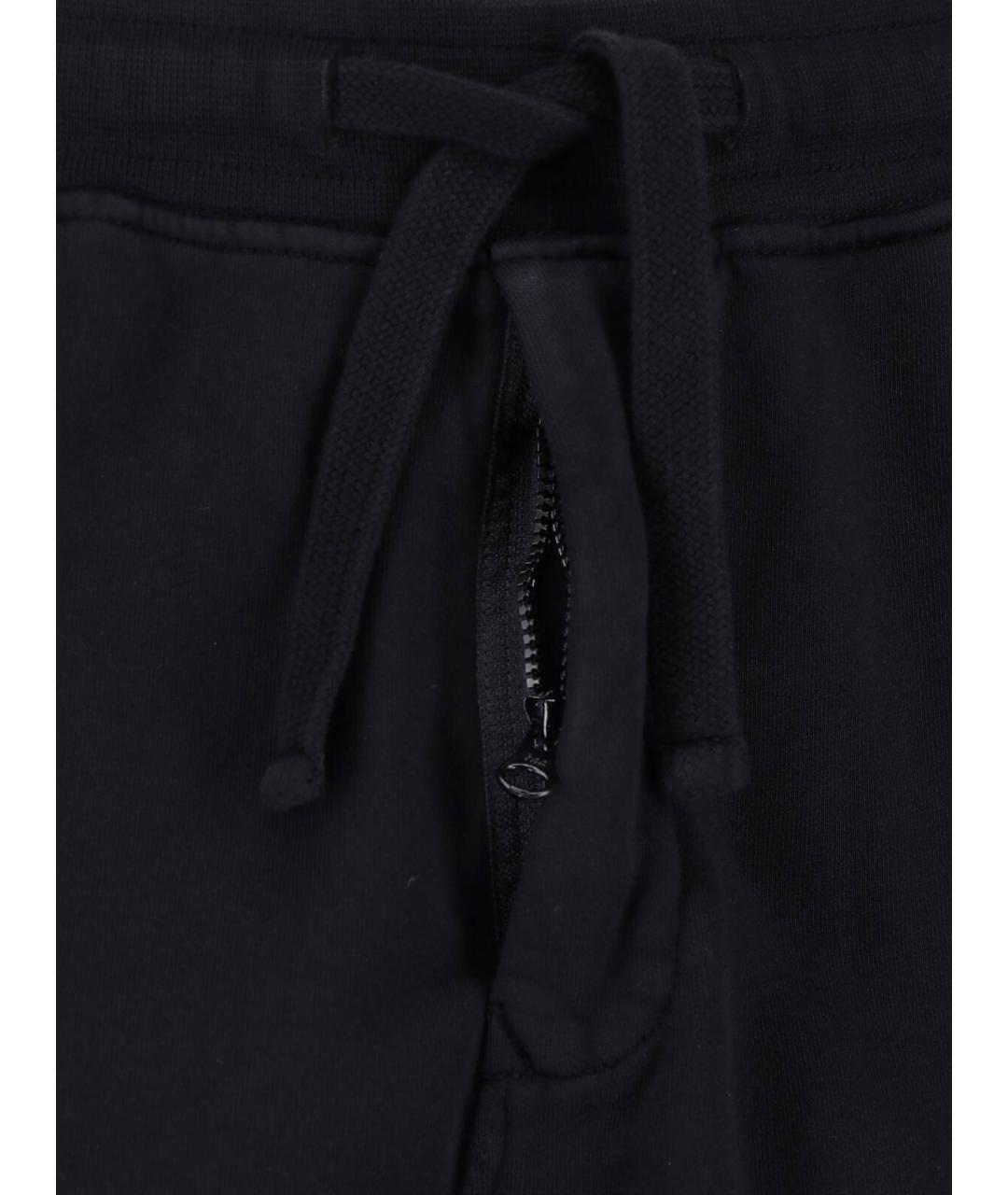 STONE ISLAND Черные хлопковые шорты, фото 5