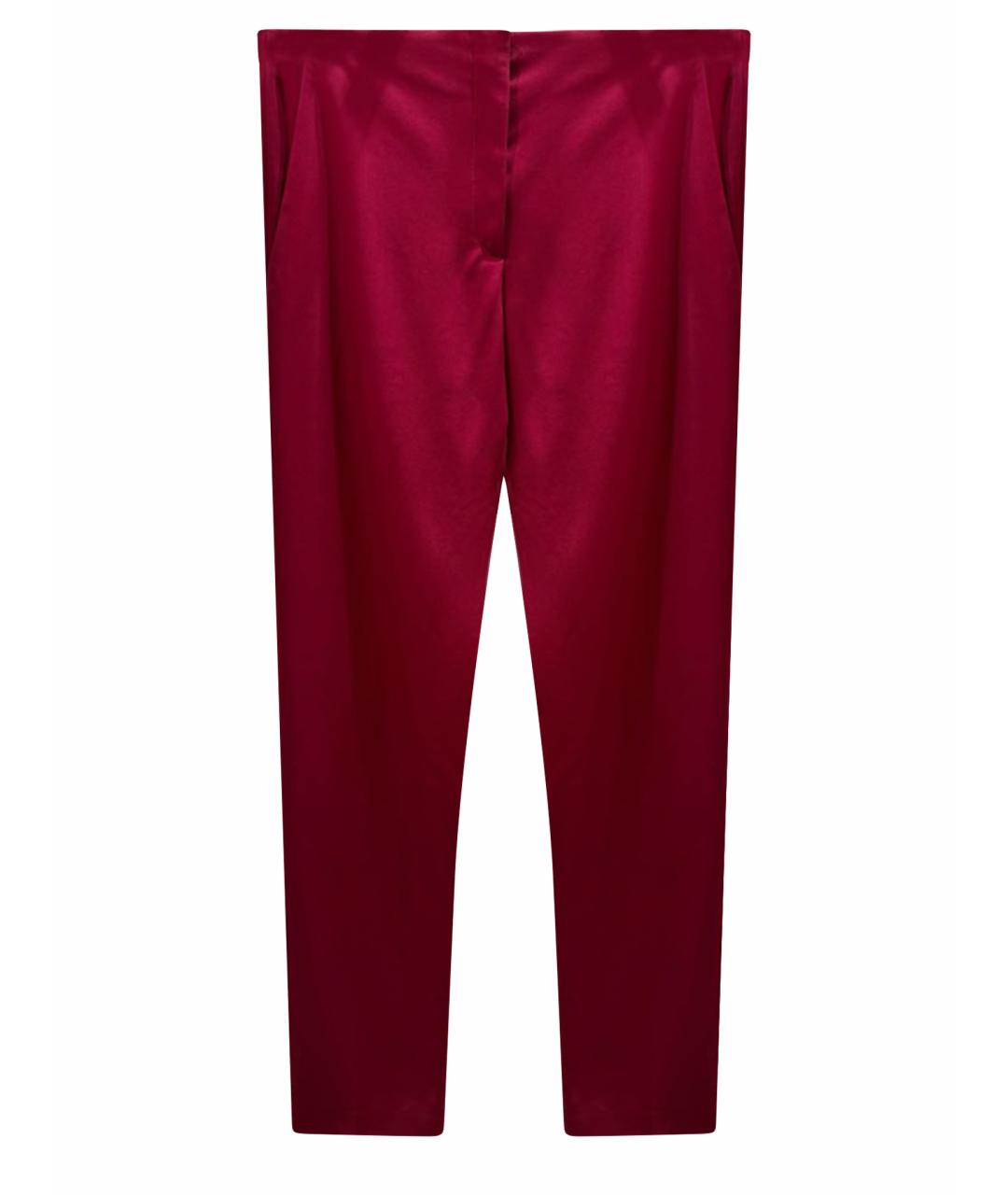 CHRISTIAN DIOR Бордовые шерстяные прямые брюки, фото 1