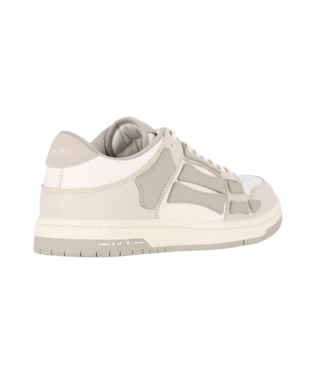 AMIRI Белые кожаные низкие кроссовки / кеды, фото 4