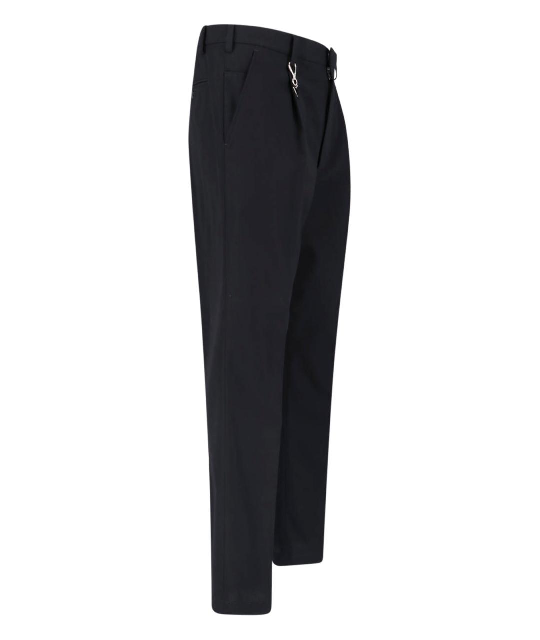 PRADA Черные хлопковые повседневные брюки, фото 3