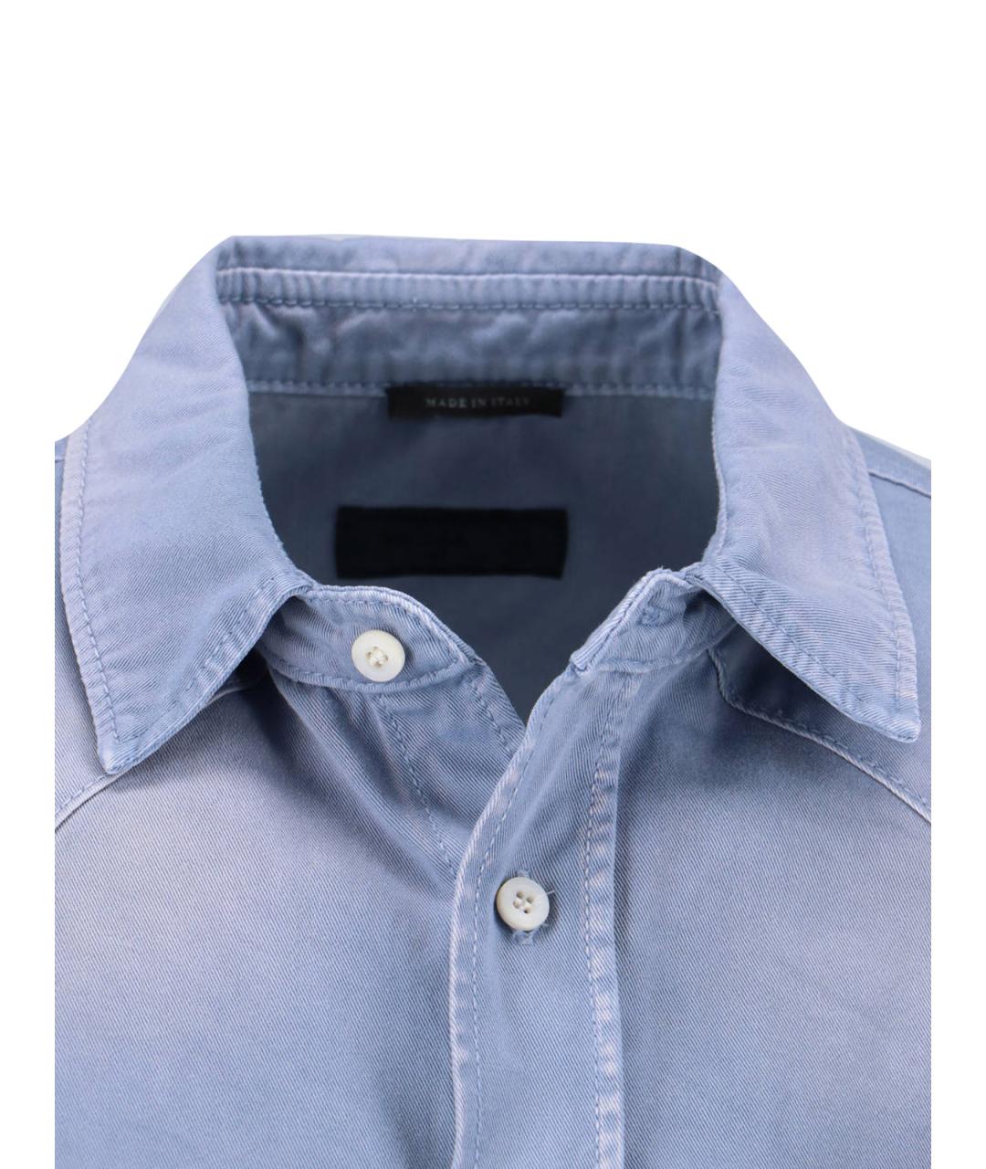 PRADA Голубая хлопковая кэжуал рубашка, фото 5