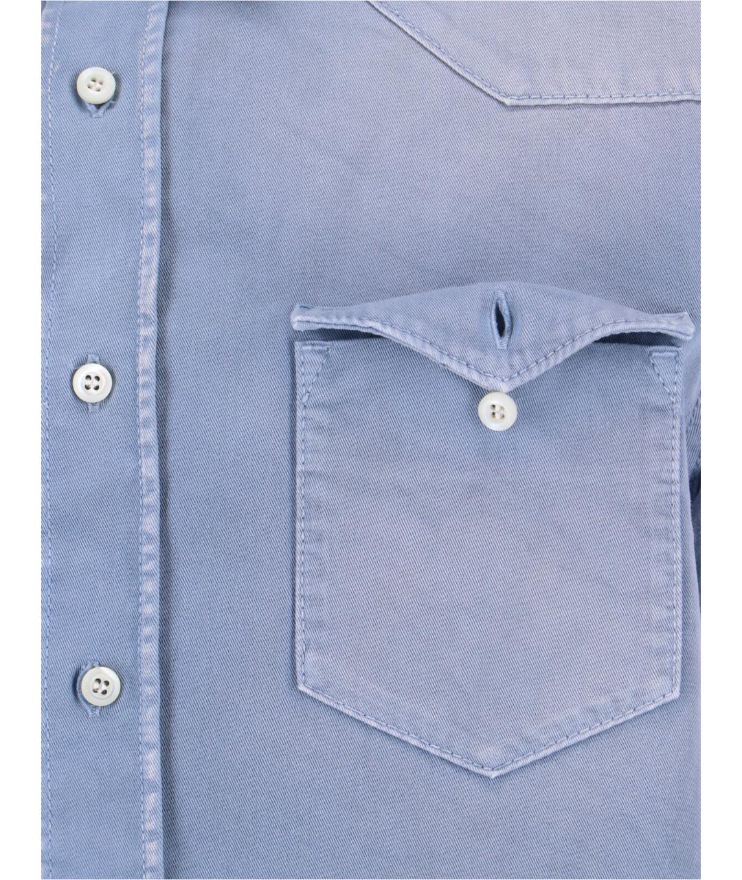 PRADA Голубая хлопковая кэжуал рубашка, фото 4