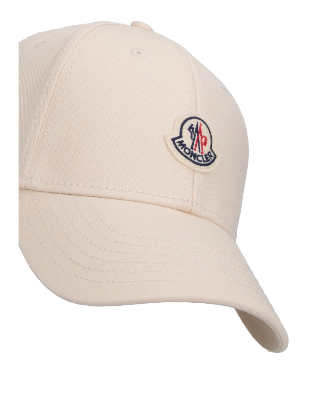 MONCLER Белая хлопковая кепка, фото 3
