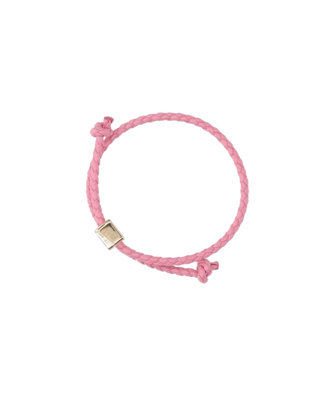 MIU MIU Розовый кожаный браслет, фото 3