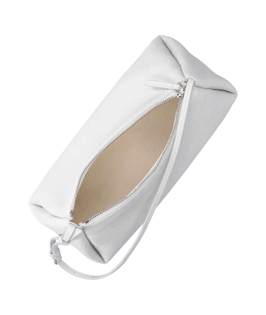 CALVIN KLEIN Белая кожаная сумка через плечо, фото 4