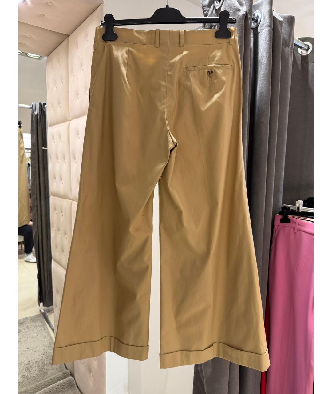 CELINE Бежевые хлопко-эластановые кюлоты, фото 6