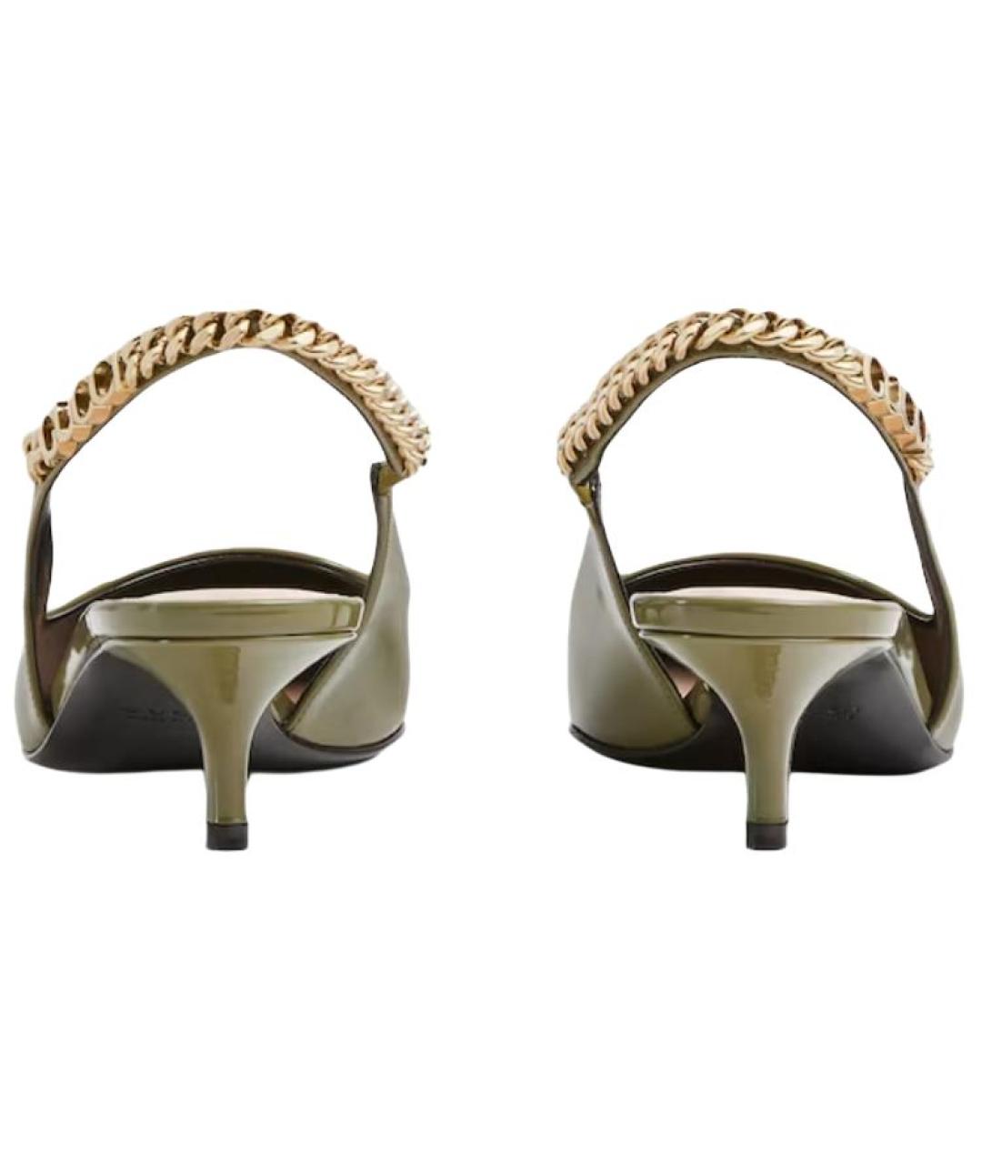 GUCCI Зеленые кожаные туфли, фото 4