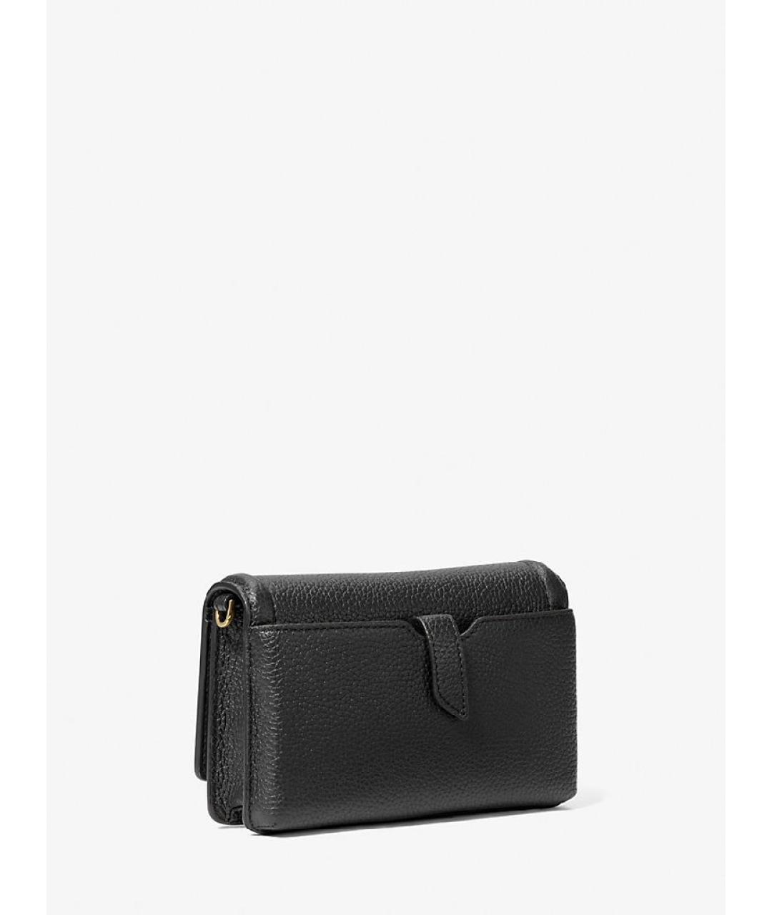 MICHAEL KORS Черная кожаная сумка через плечо, фото 3