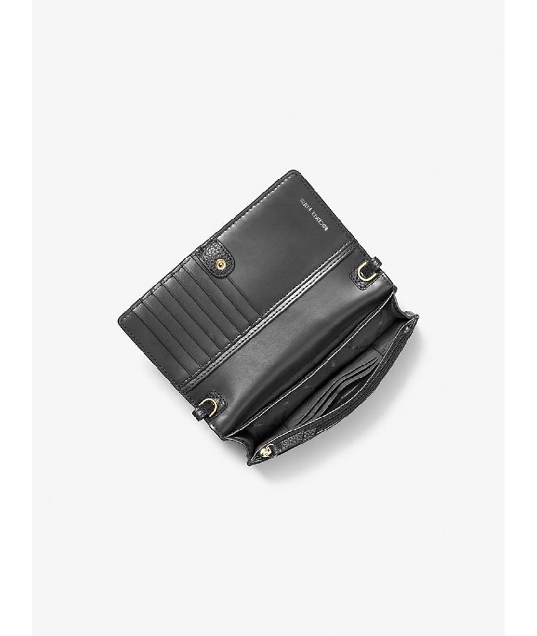 MICHAEL KORS Черная кожаная сумка через плечо, фото 4