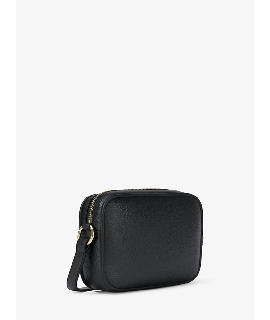 MICHAEL KORS Черная кожаная сумка через плечо, фото 4