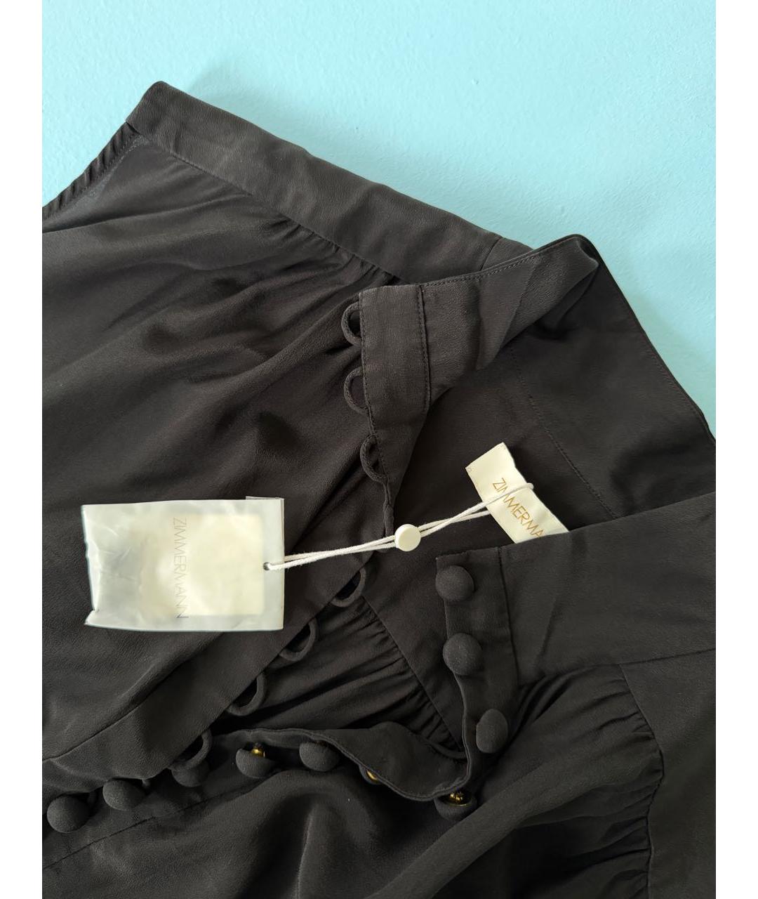 ZIMMERMANN Черная шелковая блузы, фото 4