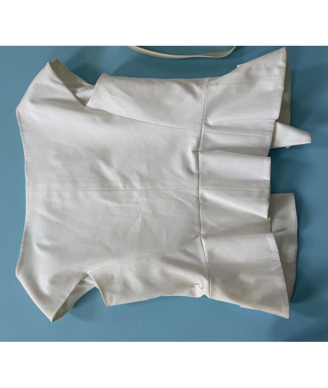 CHRISTIAN DIOR Белый хлопко-эластановый жакет/пиджак, фото 4