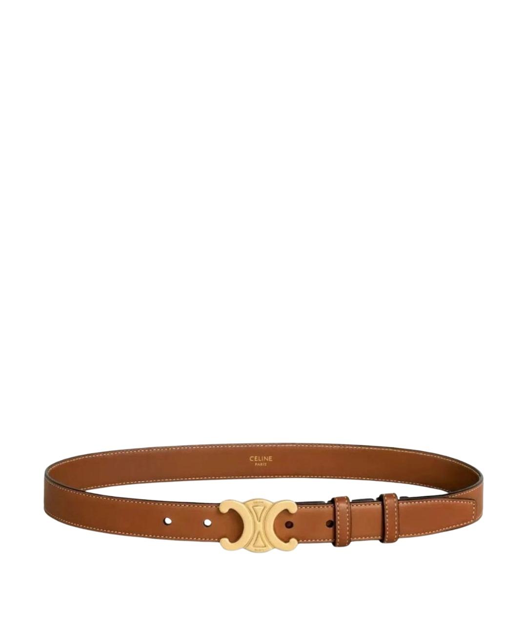 CELINE Коричневый ремень из искусственной кожи, фото 1