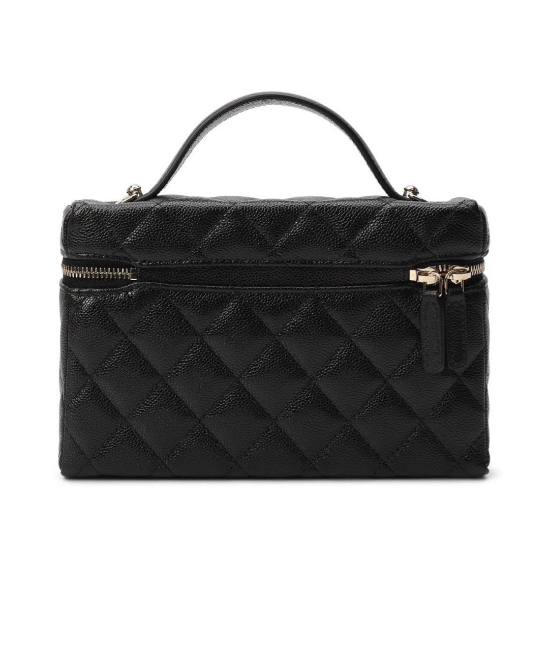 CHANEL Черная кожаная сумка с короткими ручками, фото 2