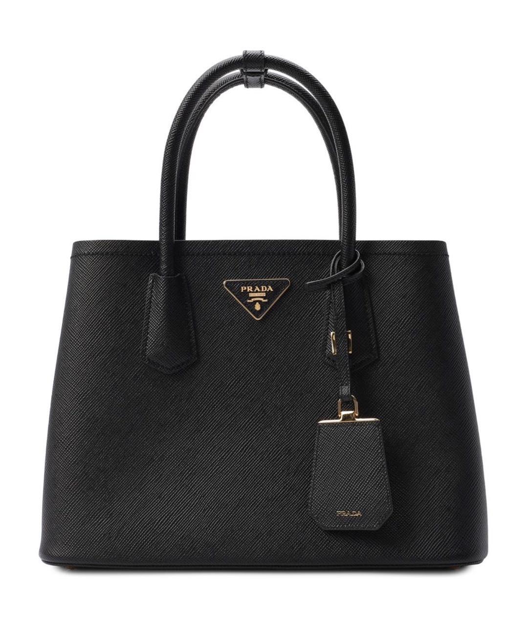 PRADA Черная кожаная сумка тоут, фото 1