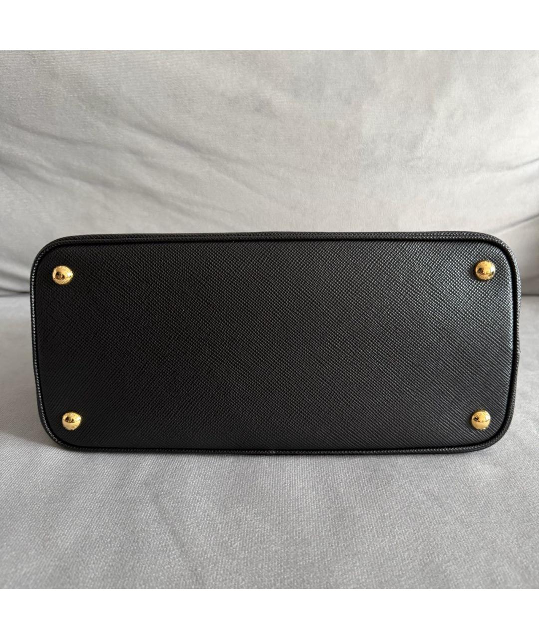 PRADA Черная кожаная сумка тоут, фото 5