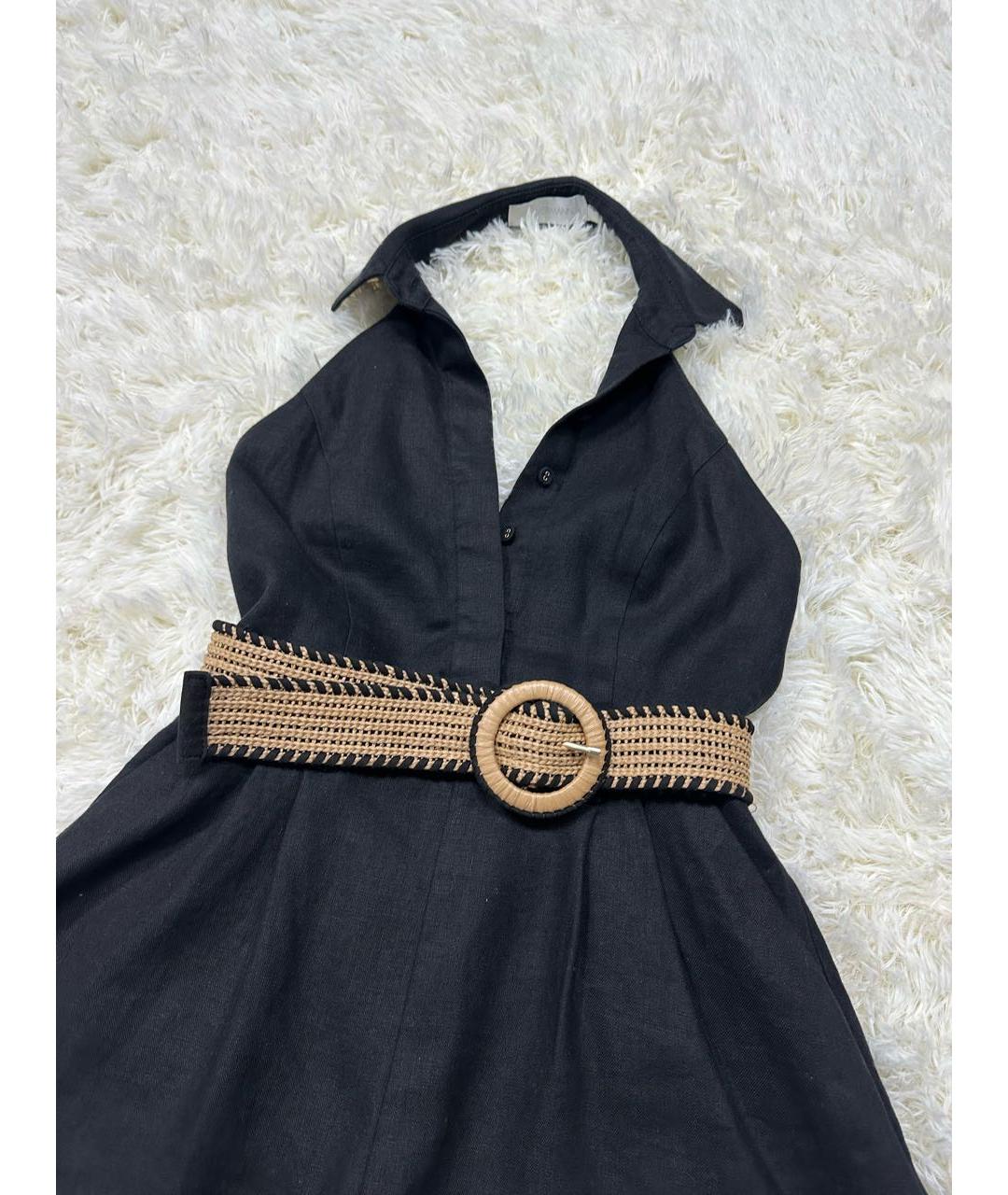 ZIMMERMANN Черный льняной комбинезон, фото 4