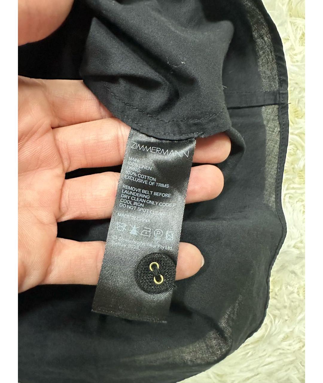 ZIMMERMANN Черный льняной комбинезон, фото 6