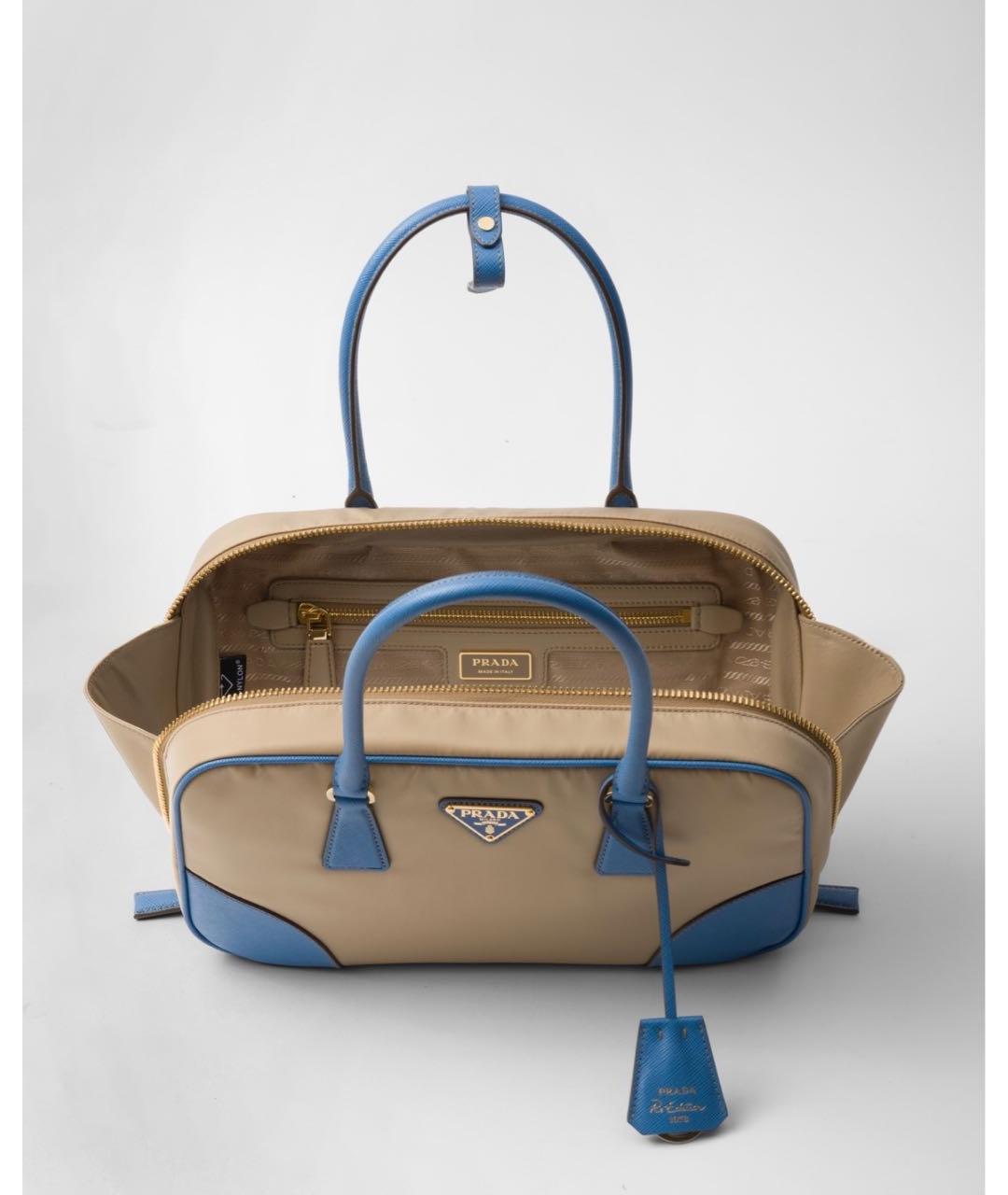 PRADA Бежевая сумка с короткими ручками, фото 4