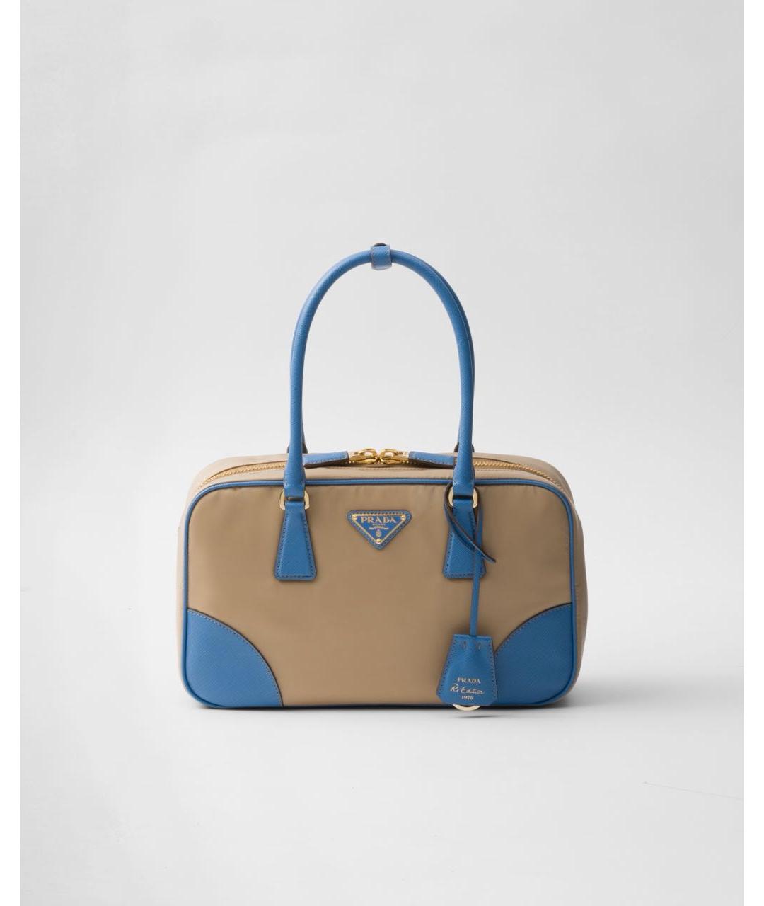 PRADA Бежевая сумка с короткими ручками, фото 6