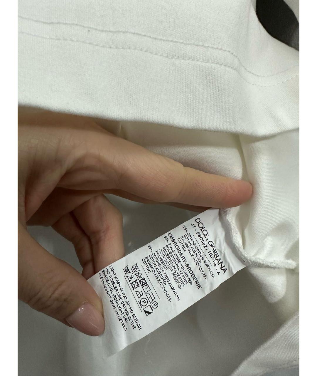 DOLCE&GABBANA Белая футболка, фото 5