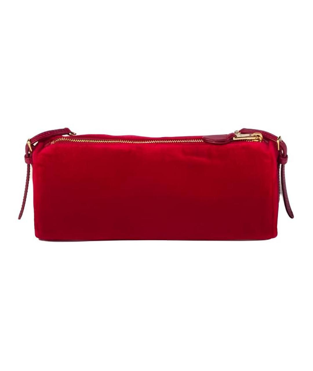 MIU MIU Красная бархатная сумка через плечо, фото 3