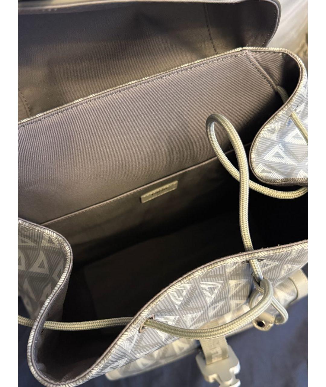 CHRISTIAN DIOR Серый кожаный рюкзак, фото 6