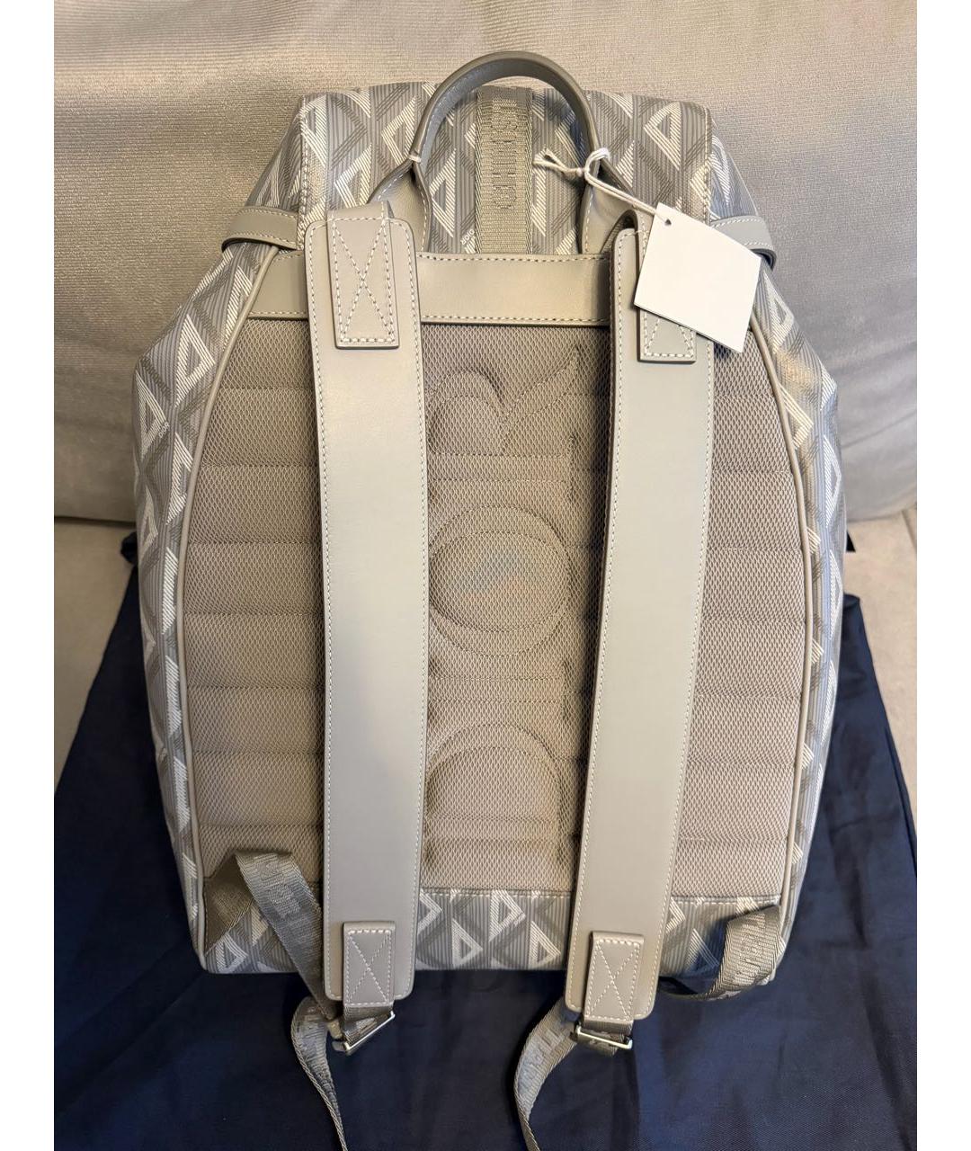 CHRISTIAN DIOR Серый кожаный рюкзак, фото 3