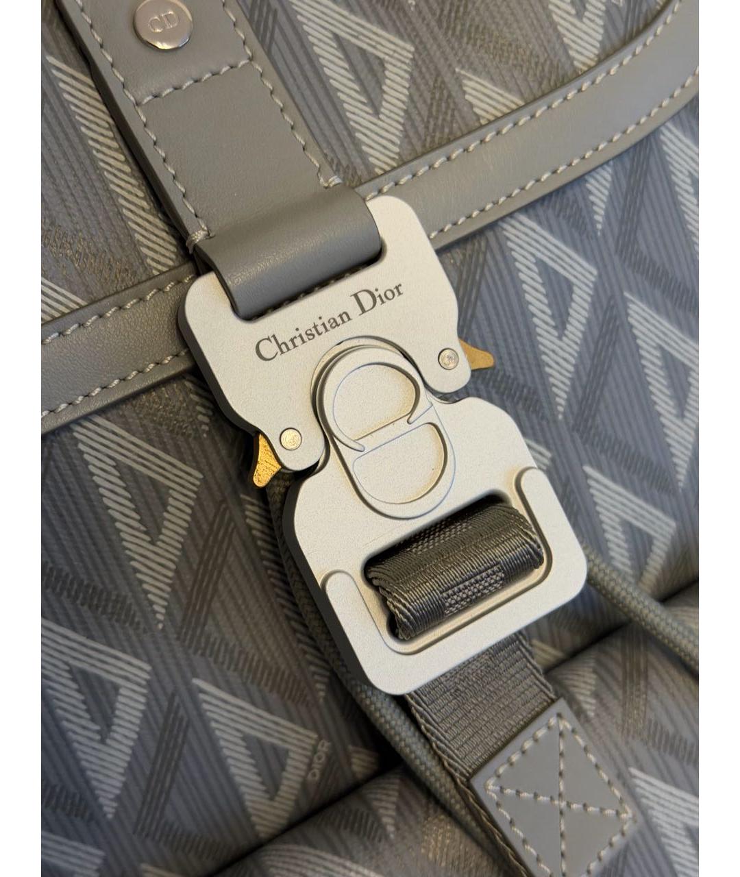 CHRISTIAN DIOR Серый кожаный рюкзак, фото 5