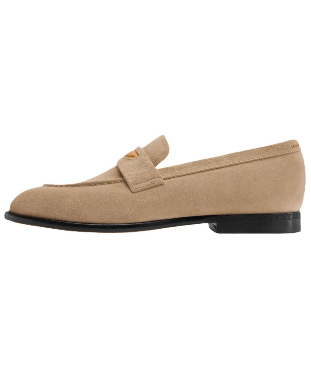 LOUIS VUITTON Коричневые кожаные лоферы, фото 2