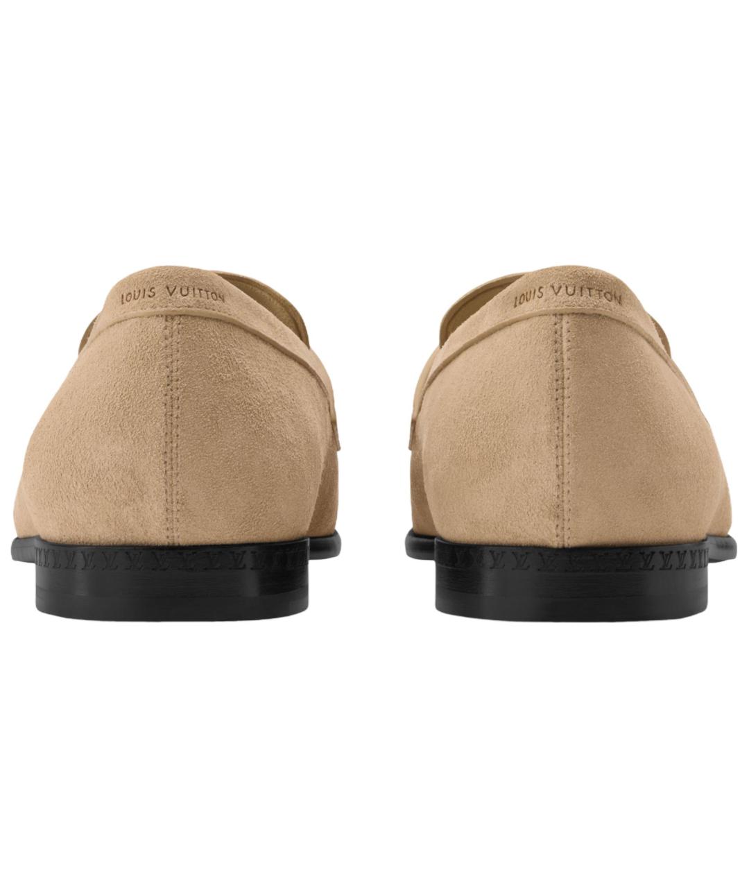 LOUIS VUITTON Коричневые кожаные лоферы, фото 4