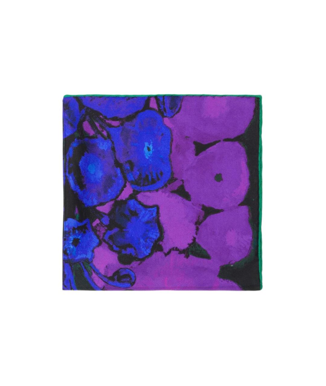 BURBERRY Фиолетовый шелковый шарф, фото 2