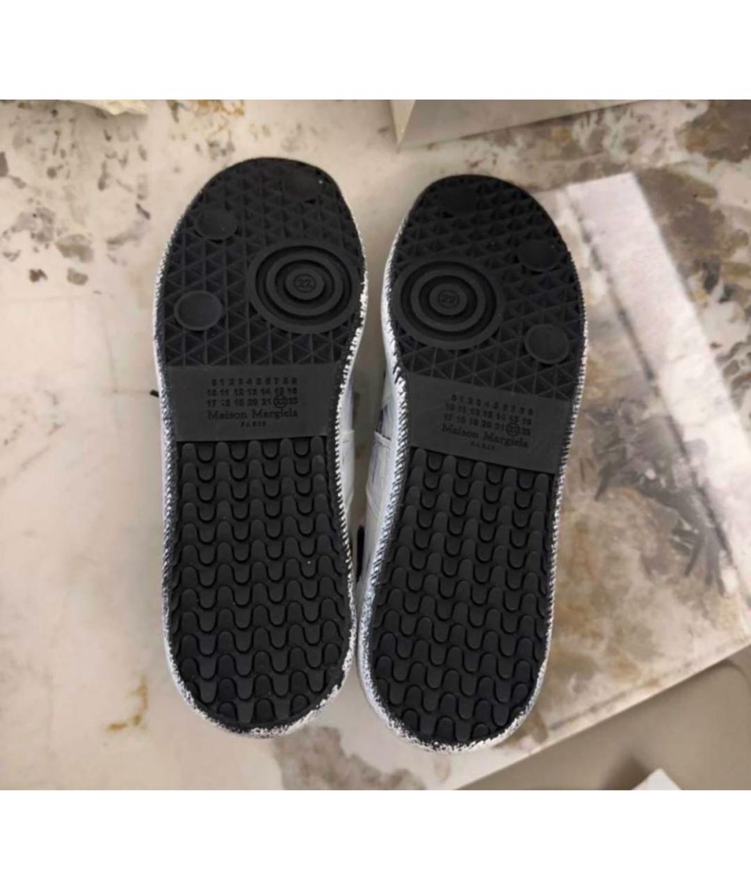 MAISON MARGIELA Белые кожаные кеды, фото 5