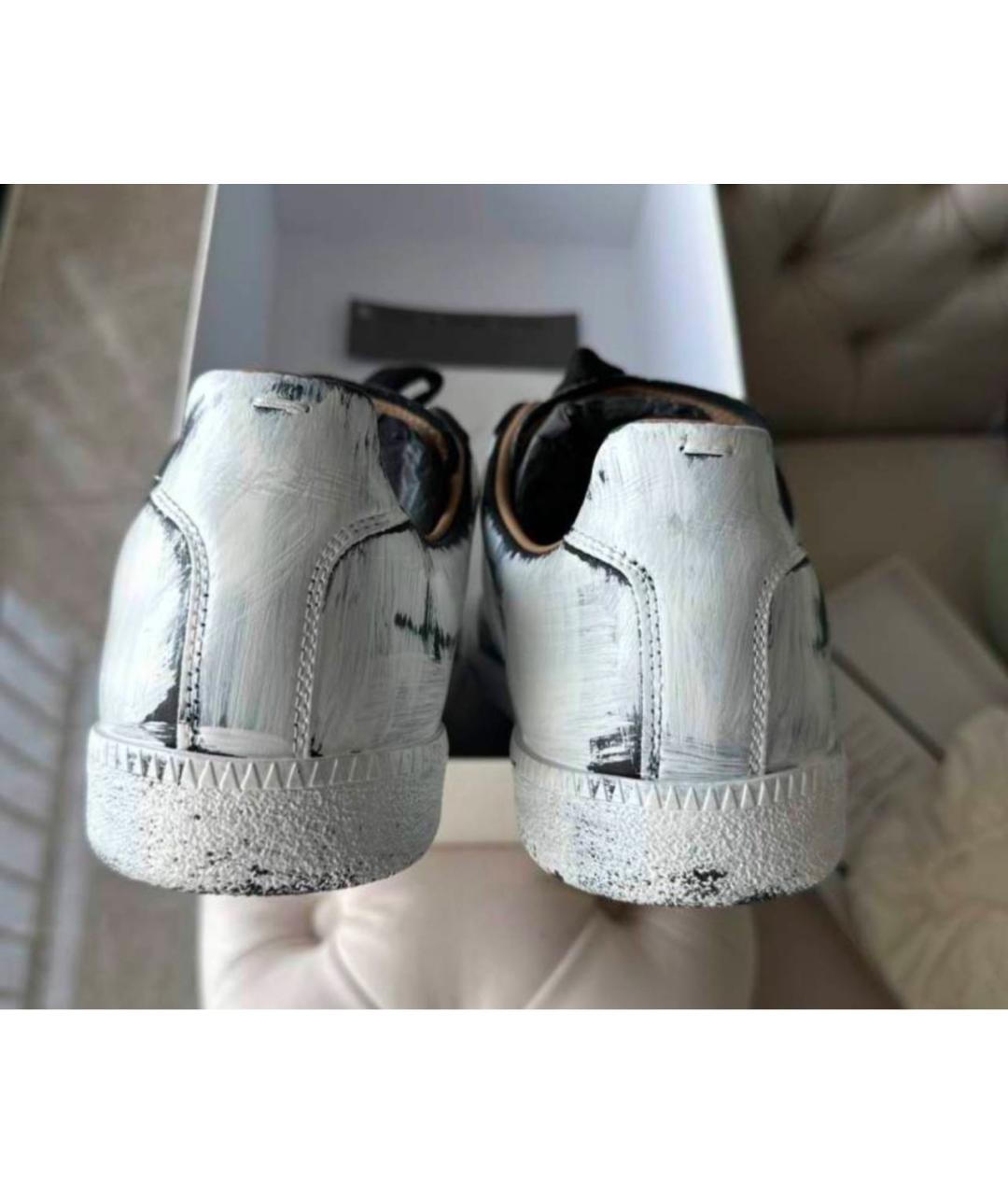 MAISON MARGIELA Белые кожаные кеды, фото 4