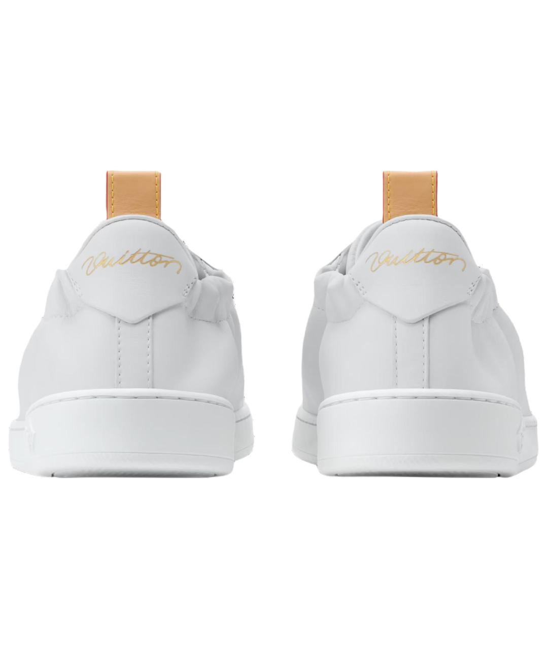 LOUIS VUITTON Белые кожаные низкие кроссовки / кеды, фото 5