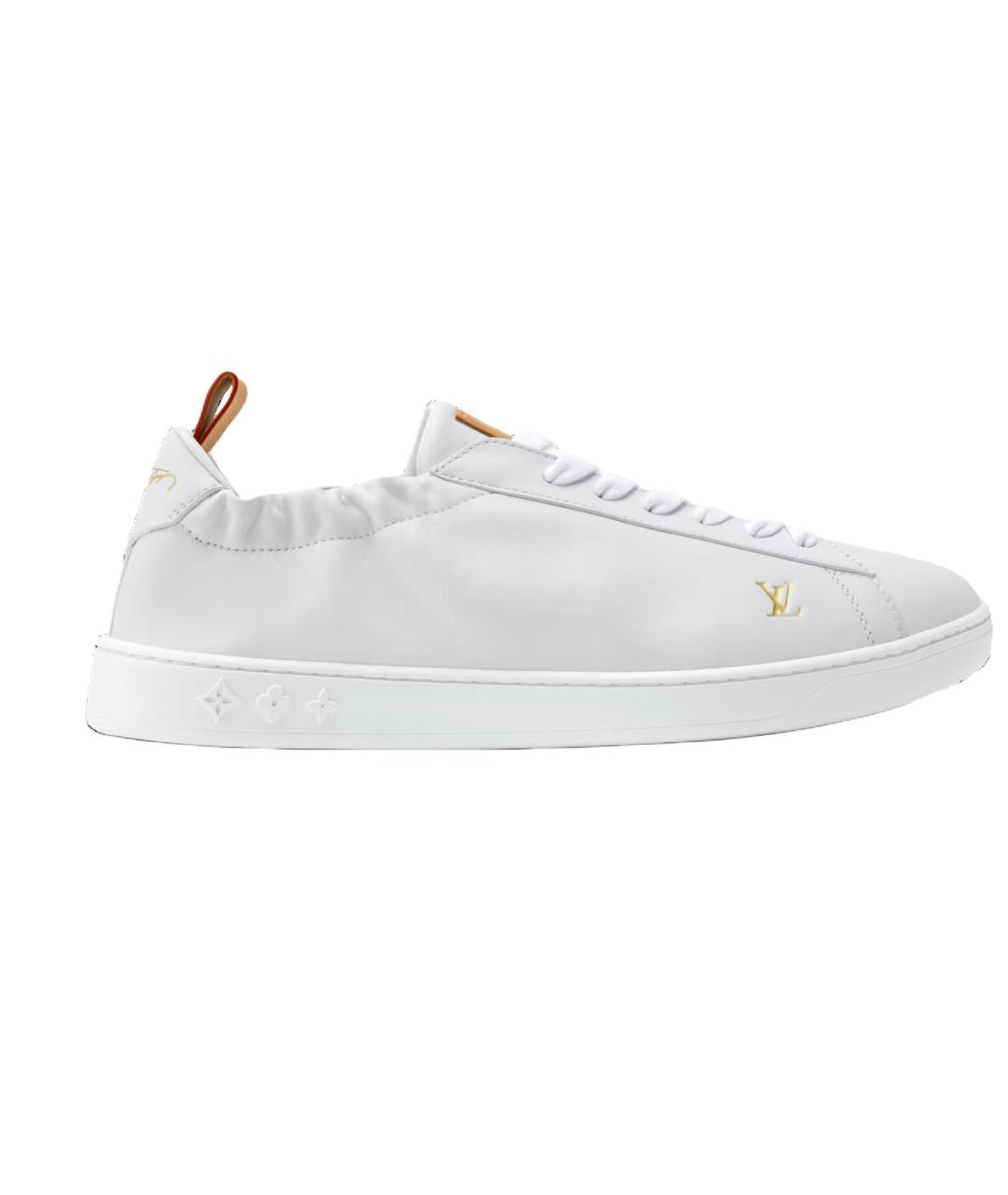 LOUIS VUITTON Белые кожаные низкие кроссовки / кеды, фото 1