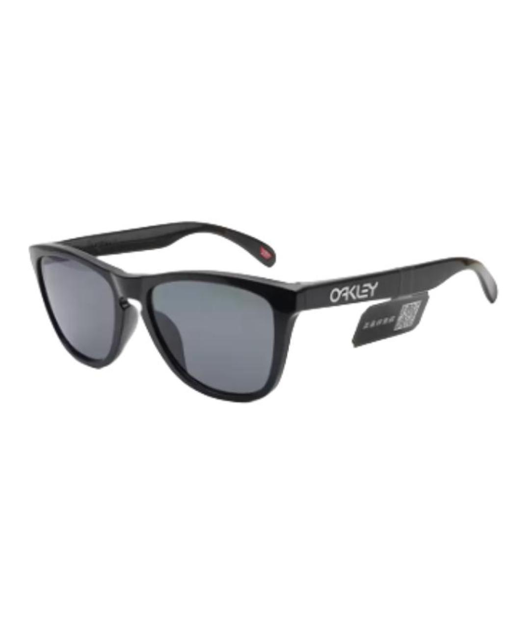 OAKLEY Черные пластиковые солнцезащитные очки, фото 1