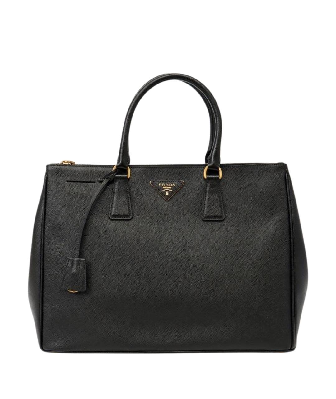 PRADA Черная кожаная сумка тоут, фото 1