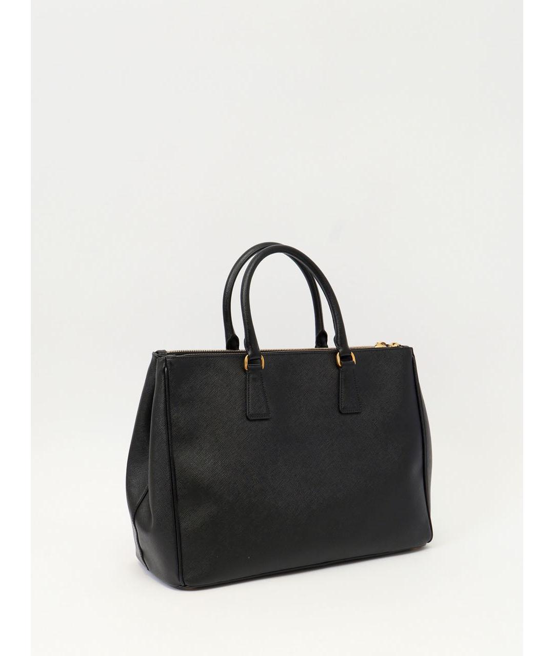 PRADA Черная кожаная сумка тоут, фото 3