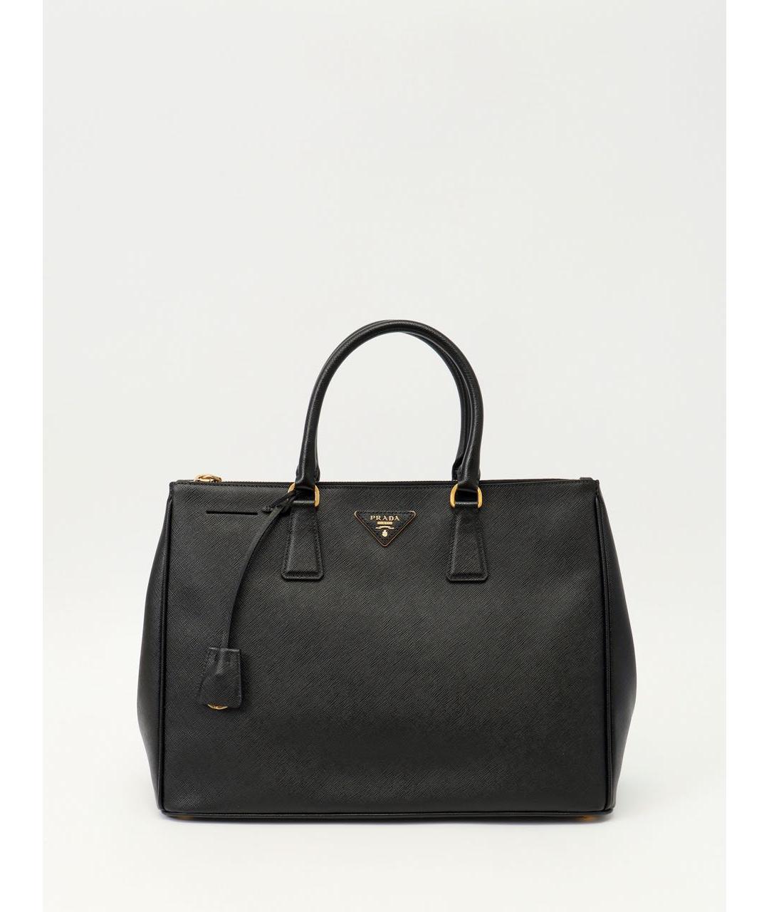 PRADA Черная кожаная сумка тоут, фото 8