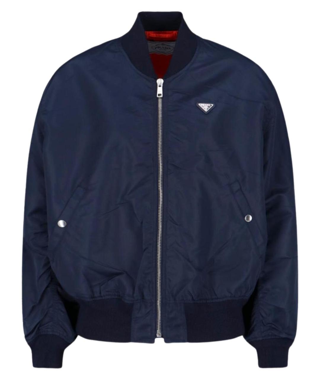 PRADA Синяя полиамидовая куртка, фото 1