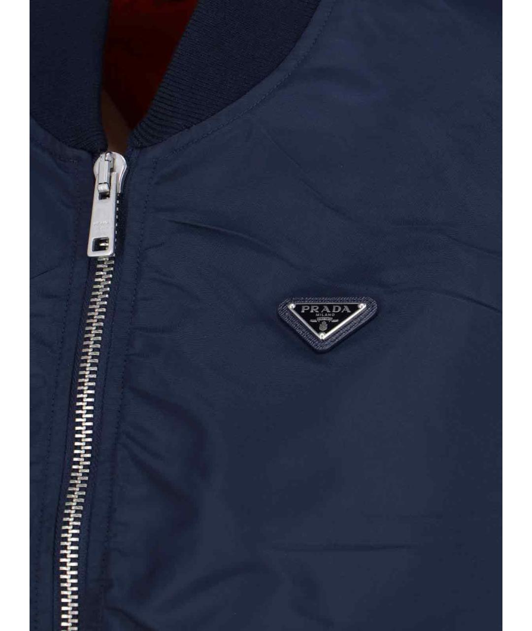 PRADA Синяя полиамидовая куртка, фото 3
