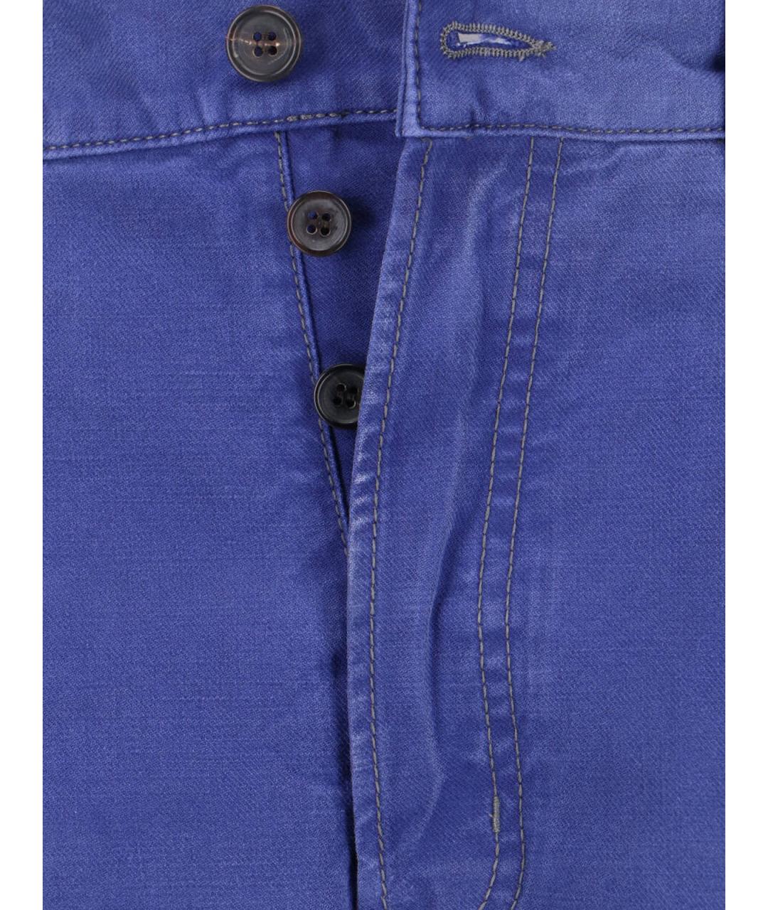 PRADA Синие хлопковые прямые джинсы, фото 5