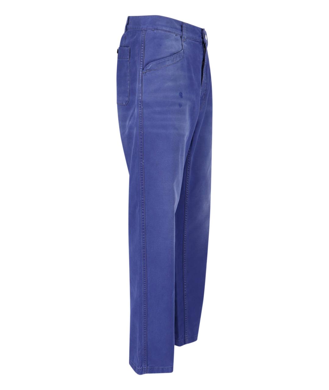 PRADA Синие хлопковые прямые джинсы, фото 3