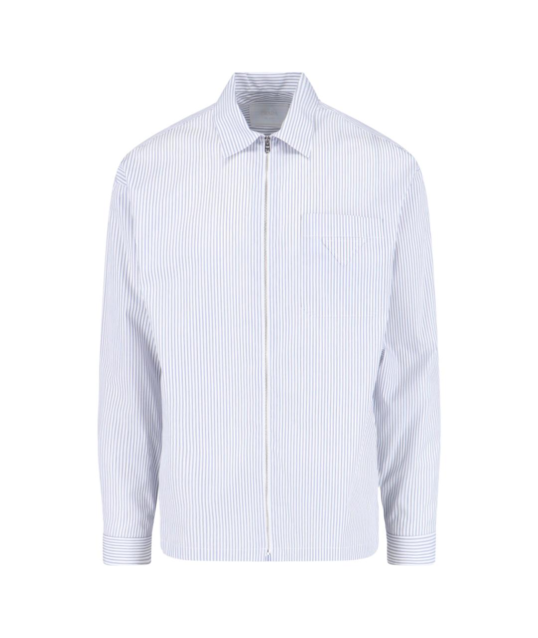 PRADA Голубая хлопковая кэжуал рубашка, фото 1