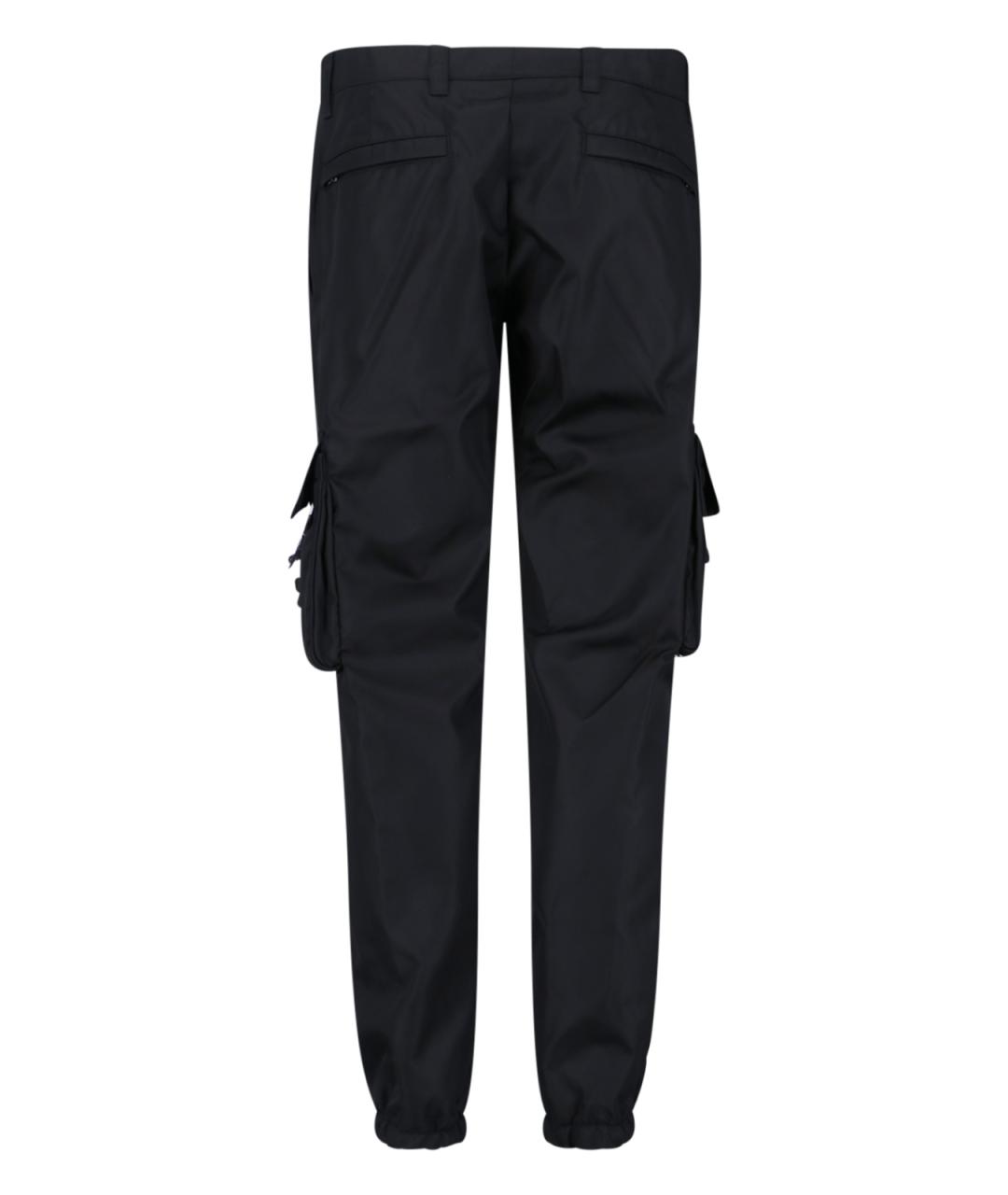 PRADA Черные полиамидовые повседневные брюки, фото 2